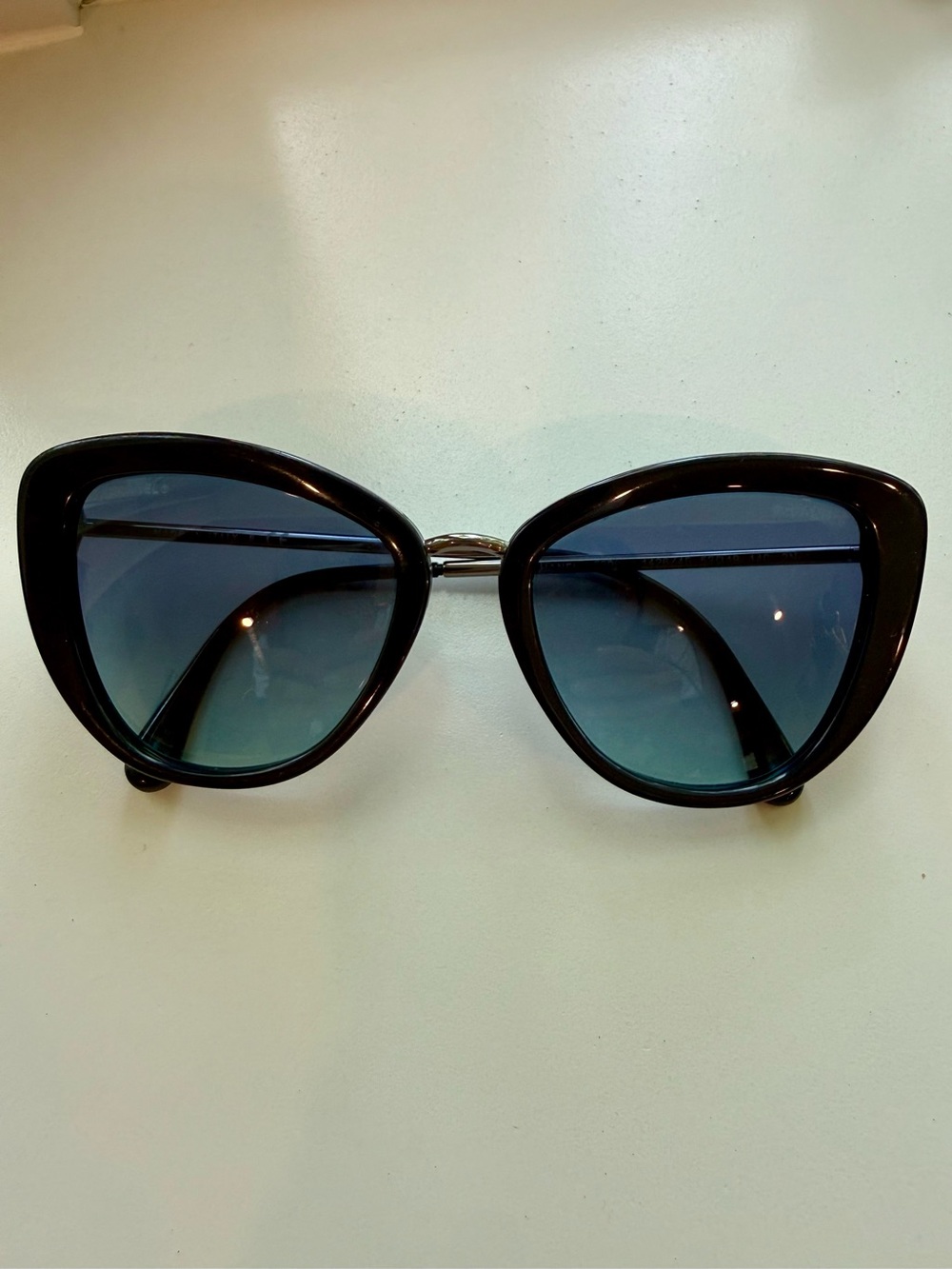 CHANEL 5399 Blue Cat Eye Sunglasses 5399 c.1426/4S w/ Case Box Italy